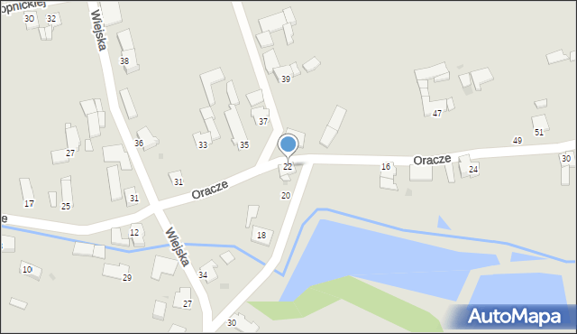 Toszek, Oracze, 22, mapa Toszek