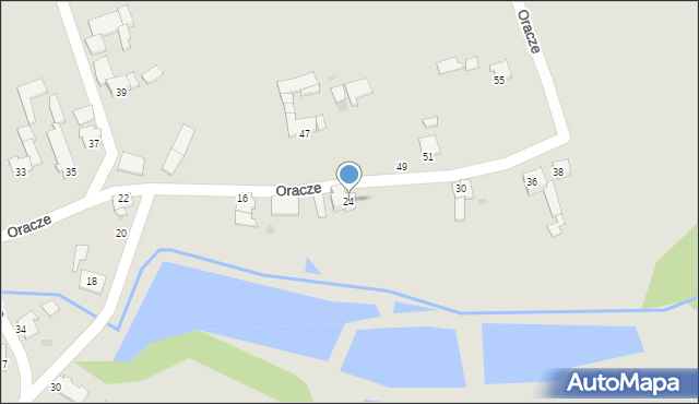 Toszek, Oracze, 24, mapa Toszek