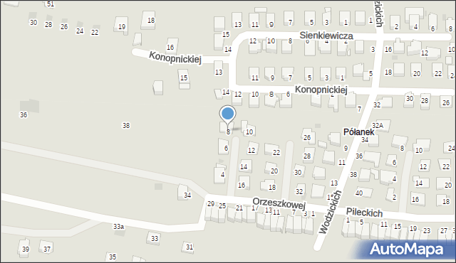 Tyczyn, Orzeszkowej Elizy, 8, mapa Tyczyn