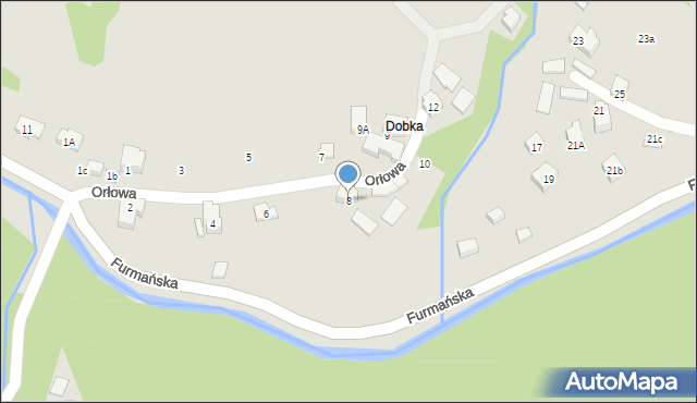 Ustroń, Orłowa, 8, mapa Ustroń