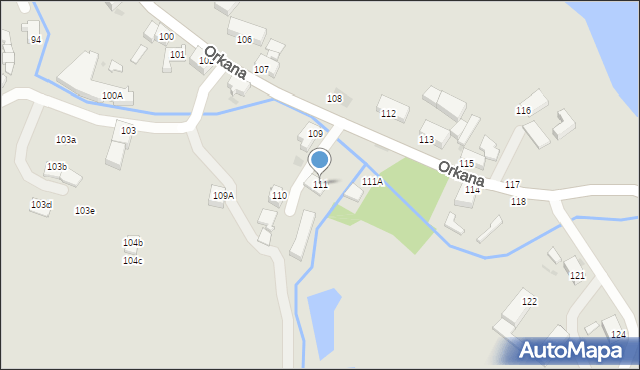 Wałbrzych, Orkana Władysława, 111, mapa Wałbrzycha