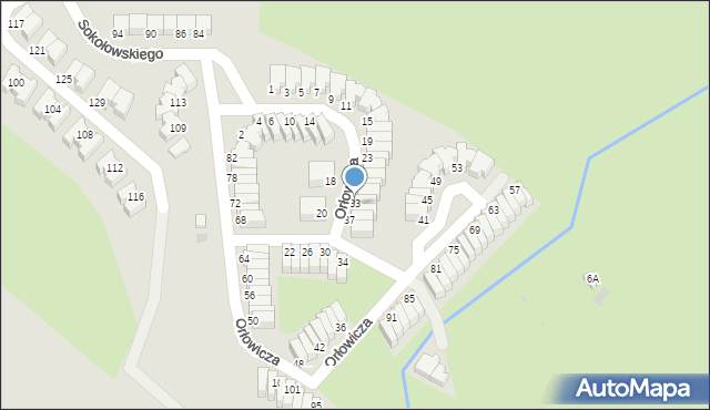 Wałbrzych, Orłowicza Mieczysława, dr., 33, mapa Wałbrzycha