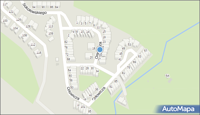 Wałbrzych, Orłowicza Mieczysława, dr., 35, mapa Wałbrzycha