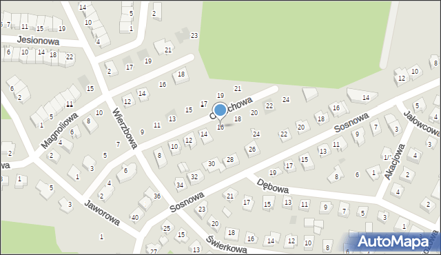 Wasilków, Orzechowa, 16, mapa Wasilków
