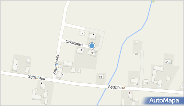 Wierzeja, Orkiszowa, 6, mapa Wierzeja