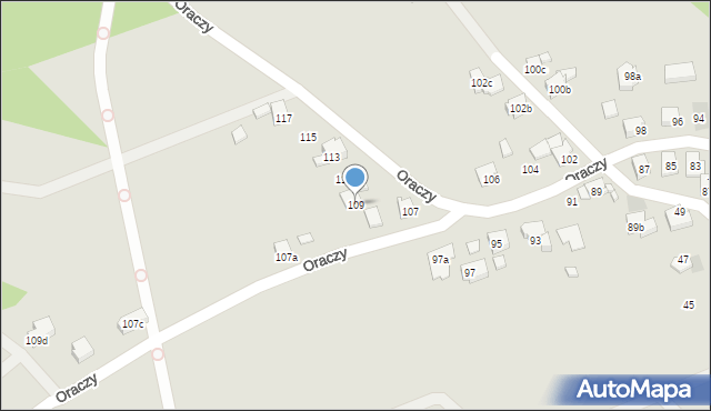 Wodzisław Śląski, Oraczy, 109, mapa Wodzisławia Śląskiego