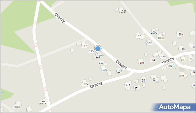 Wodzisław Śląski, Oraczy, 113, mapa Wodzisławia Śląskiego
