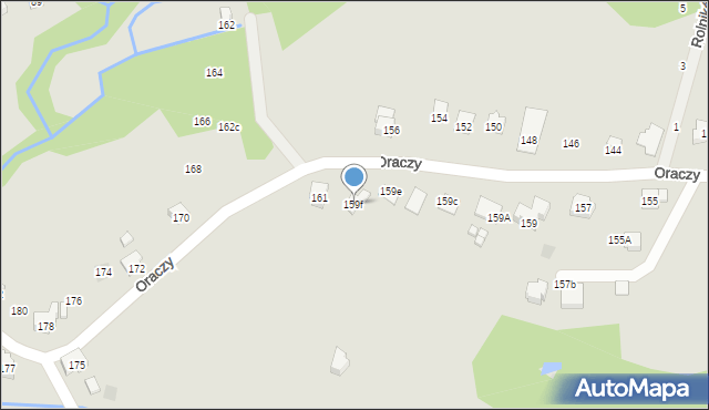 Wodzisław Śląski, Oraczy, 159f, mapa Wodzisławia Śląskiego