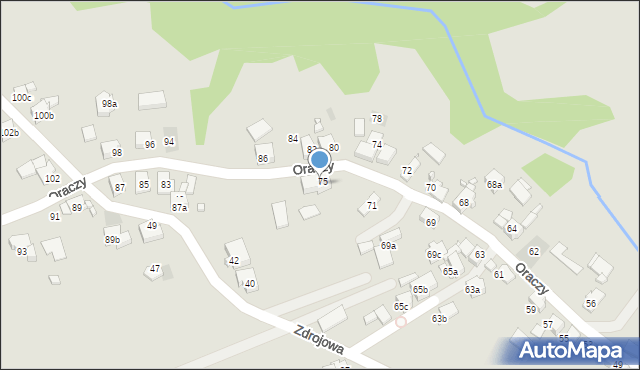 Wodzisław Śląski, Oraczy, 77/75, mapa Wodzisławia Śląskiego