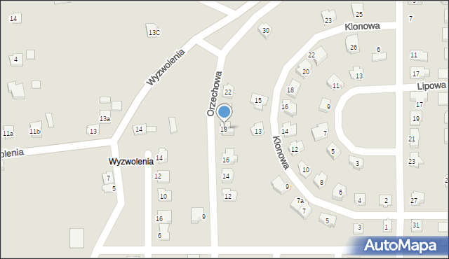 Wolbrom, Orzechowa, 18, mapa Wolbrom