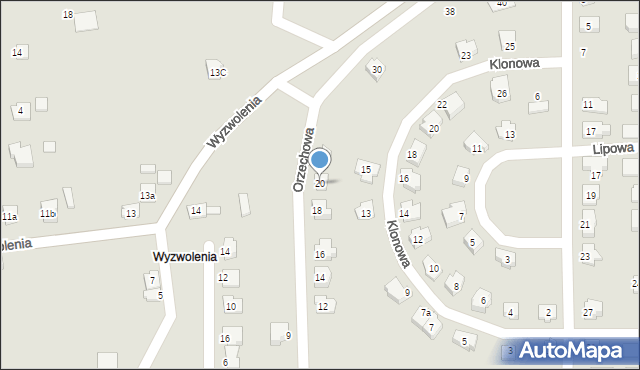 Wolbrom, Orzechowa, 20, mapa Wolbrom