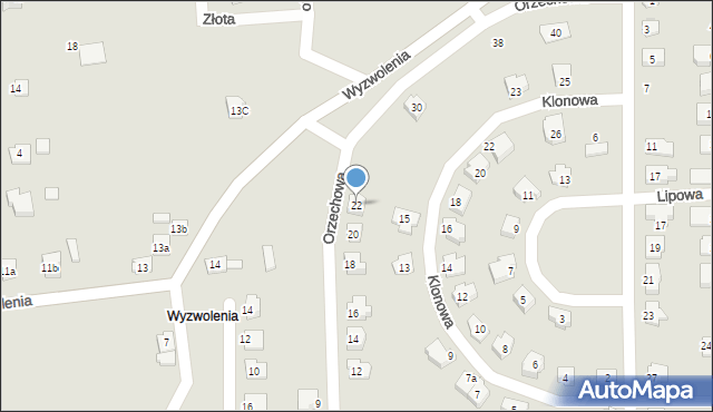Wolbrom, Orzechowa, 22, mapa Wolbrom