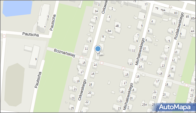 Wrocław, Orłowskiego Aleksandra, 12A, mapa Wrocławia