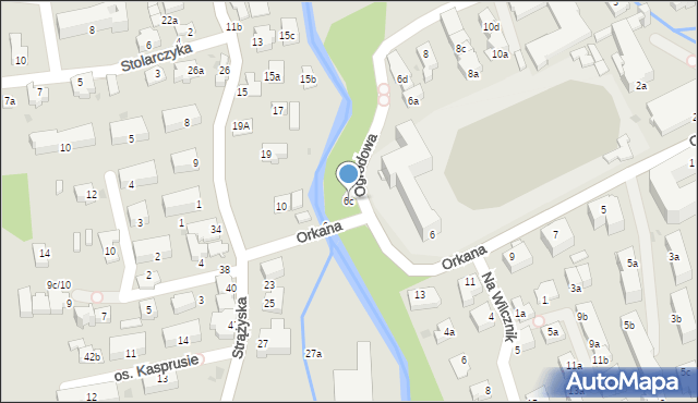 Zakopane, Orkana Władysława, 6c, mapa Zakopanego