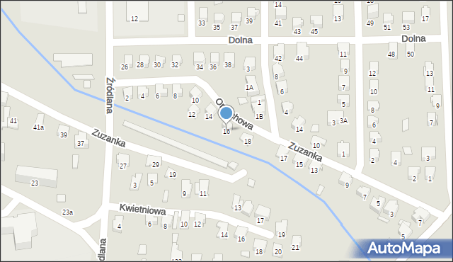 Zawiercie, Orzechowa, 16, mapa Zawiercie