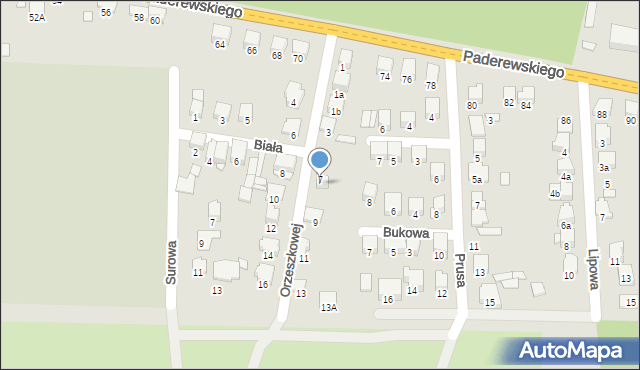 Zawiercie, Orzeszkowej Elizy, 7A, mapa Zawiercie