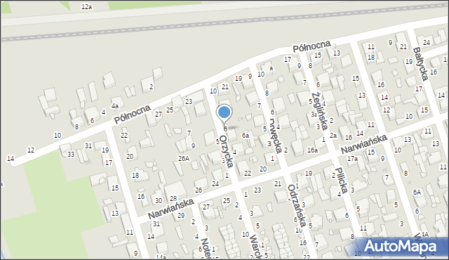 Zduńska Wola, Orzycka, 6, mapa Zduńska Wola