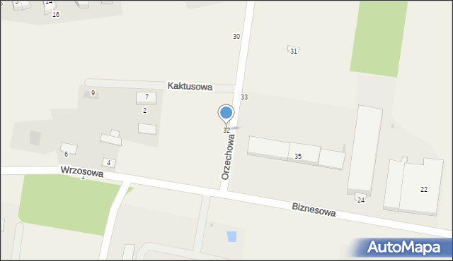 Zielonka, Orzechowa, 32, mapa Zielonka