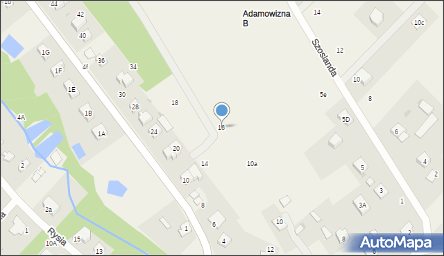 Adamowizna, Osowiecka, 16, mapa Adamowizna