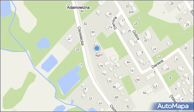 Adamowizna, Osowiecka, 76A, mapa Adamowizna