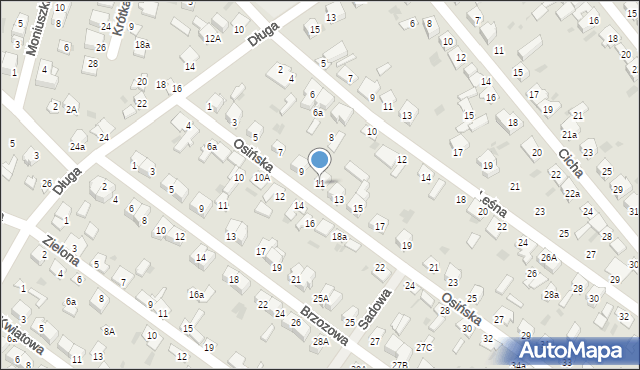 Aleksandrów Kujawski, Osińska, 11, mapa Aleksandrów Kujawski
