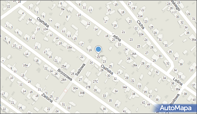 Aleksandrów Kujawski, Osińska, 21, mapa Aleksandrów Kujawski