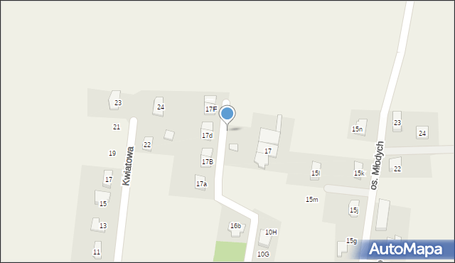 Baczyna, Osiedle Młodych, 17e, mapa Baczyna