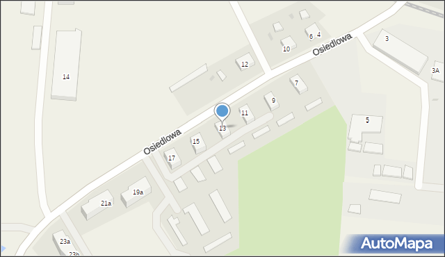 Baczyna, Osiedlowa, 13, mapa Baczyna