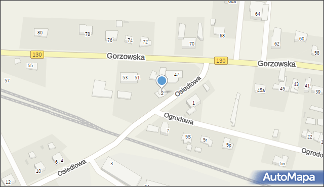 Baczyna, Osiedlowa, 2, mapa Baczyna