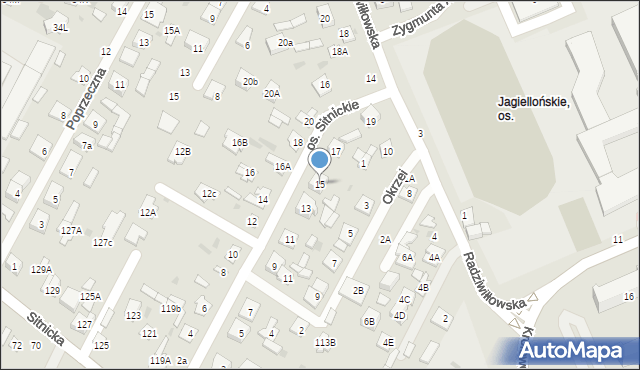 Biała Podlaska, Osiedle Sitnickie, 15, mapa Białej Podlaskiej