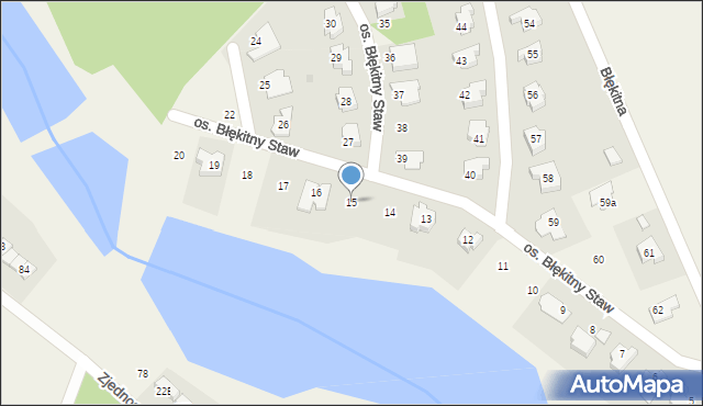 Biedrusko, Osiedle Błękitny Staw, 15, mapa Biedrusko
