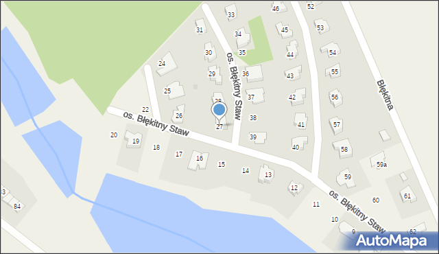 Biedrusko, Osiedle Błękitny Staw, 27, mapa Biedrusko