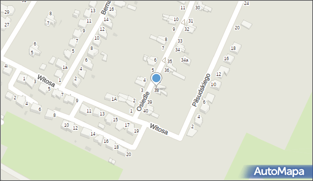 Bierutów, Osiedle, 38, mapa Bierutów