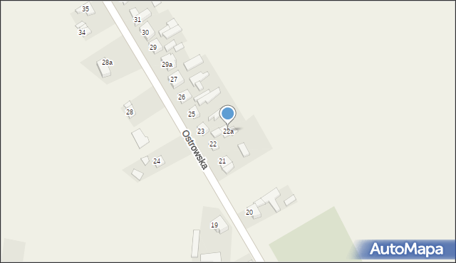 Biskupice Ołoboczne, Ostrowska, 22a, mapa Biskupice Ołoboczne