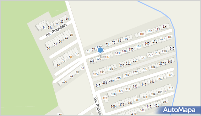 Błażejewo, Osiedle Przylesie, 131, mapa Błażejewo