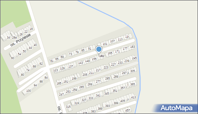 Błażejewo, Osiedle Przylesie, 159, mapa Błażejewo