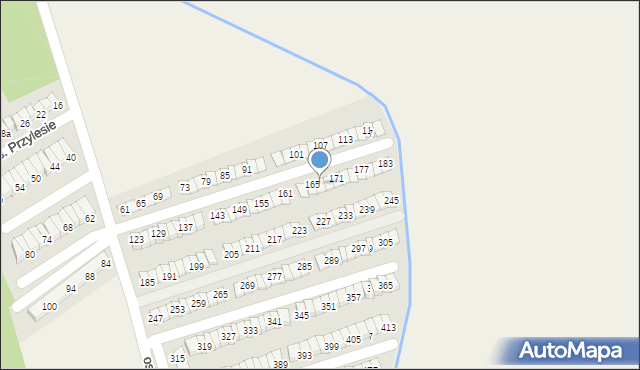 Błażejewo, Osiedle Przylesie, 167, mapa Błażejewo