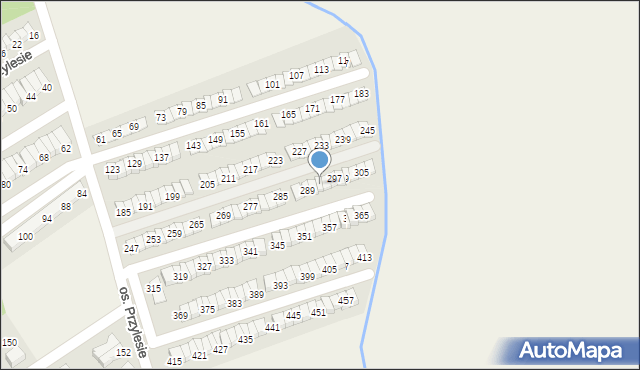 Błażejewo, Osiedle Przylesie, 293, mapa Błażejewo