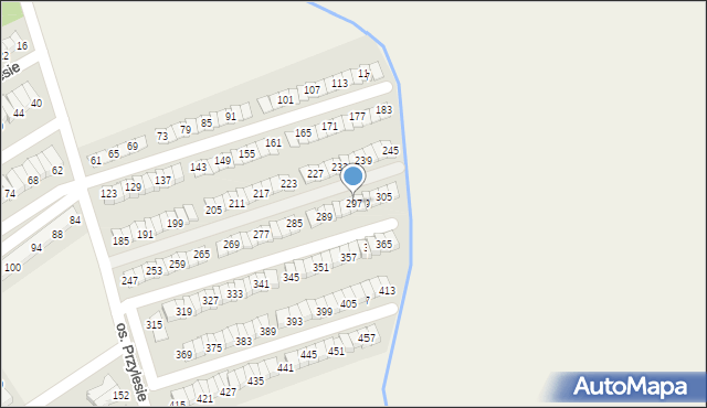 Błażejewo, Osiedle Przylesie, 297, mapa Błażejewo