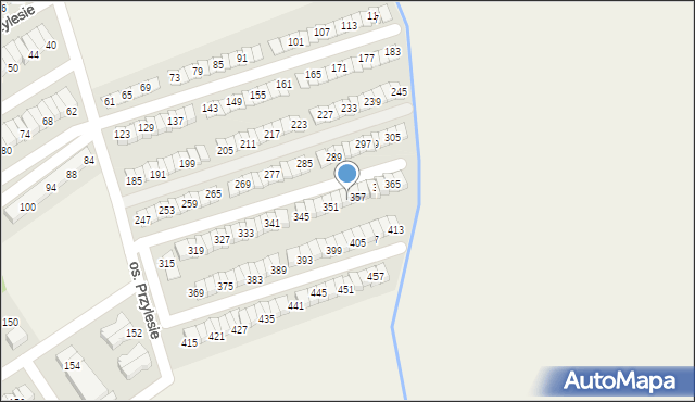 Błażejewo, Osiedle Przylesie, 355, mapa Błażejewo