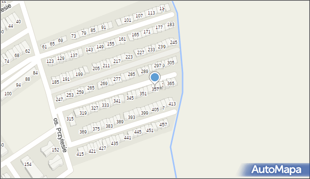 Błażejewo, Osiedle Przylesie, 357, mapa Błażejewo