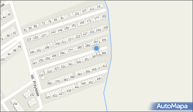 Błażejewo, Osiedle Przylesie, 359, mapa Błażejewo