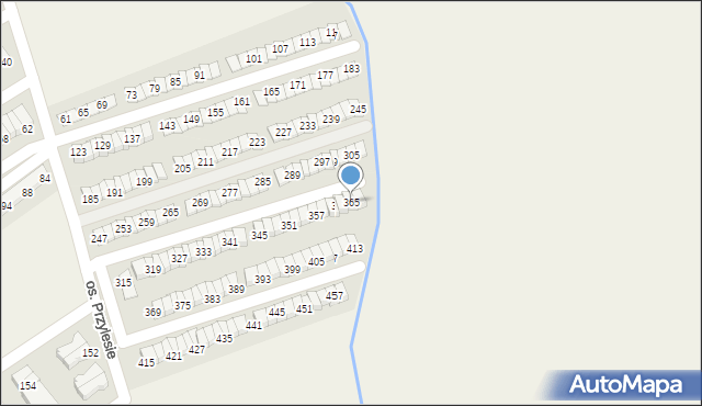 Błażejewo, Osiedle Przylesie, 365, mapa Błażejewo