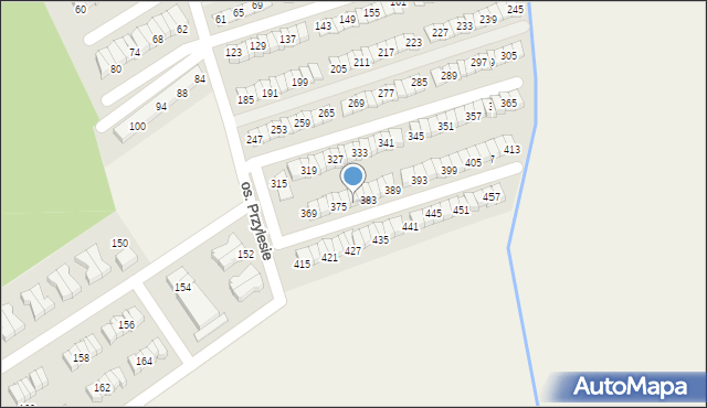 Błażejewo, Osiedle Przylesie, 379, mapa Błażejewo