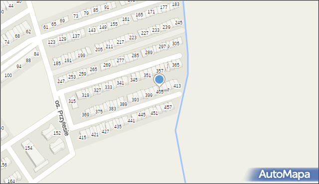 Błażejewo, Osiedle Przylesie, 405, mapa Błażejewo