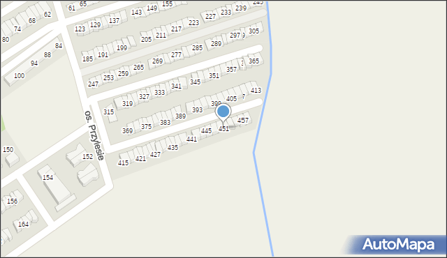 Błażejewo, Osiedle Przylesie, 451, mapa Błażejewo