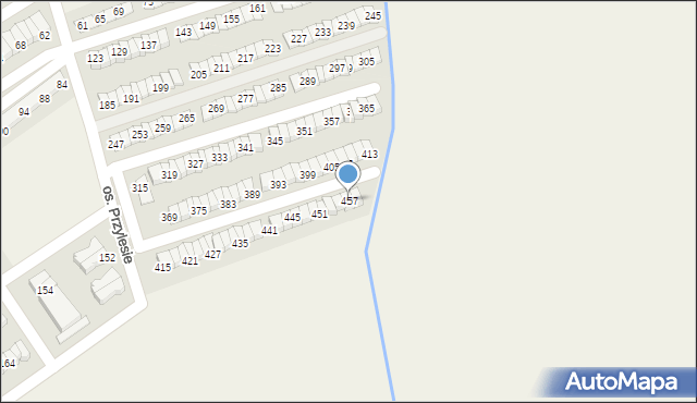 Błażejewo, Osiedle Przylesie, 457, mapa Błażejewo