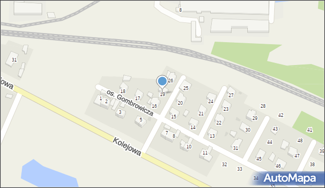 Bodzechów, Osiedle Gombrowicza Witolda, 19, mapa Bodzechów