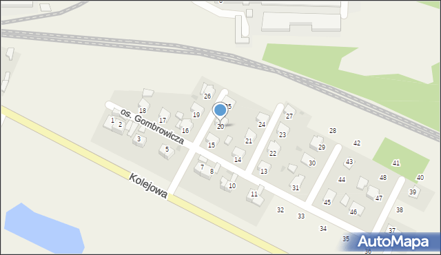Bodzechów, Osiedle Gombrowicza Witolda, 20, mapa Bodzechów