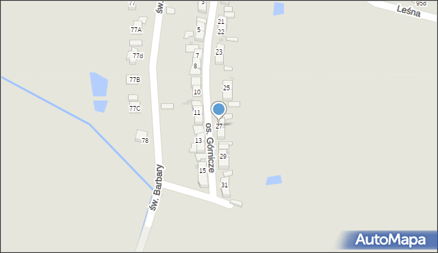 Boguszów-Gorce, Osiedle Górnicze, 27, mapa Boguszów-Gorce